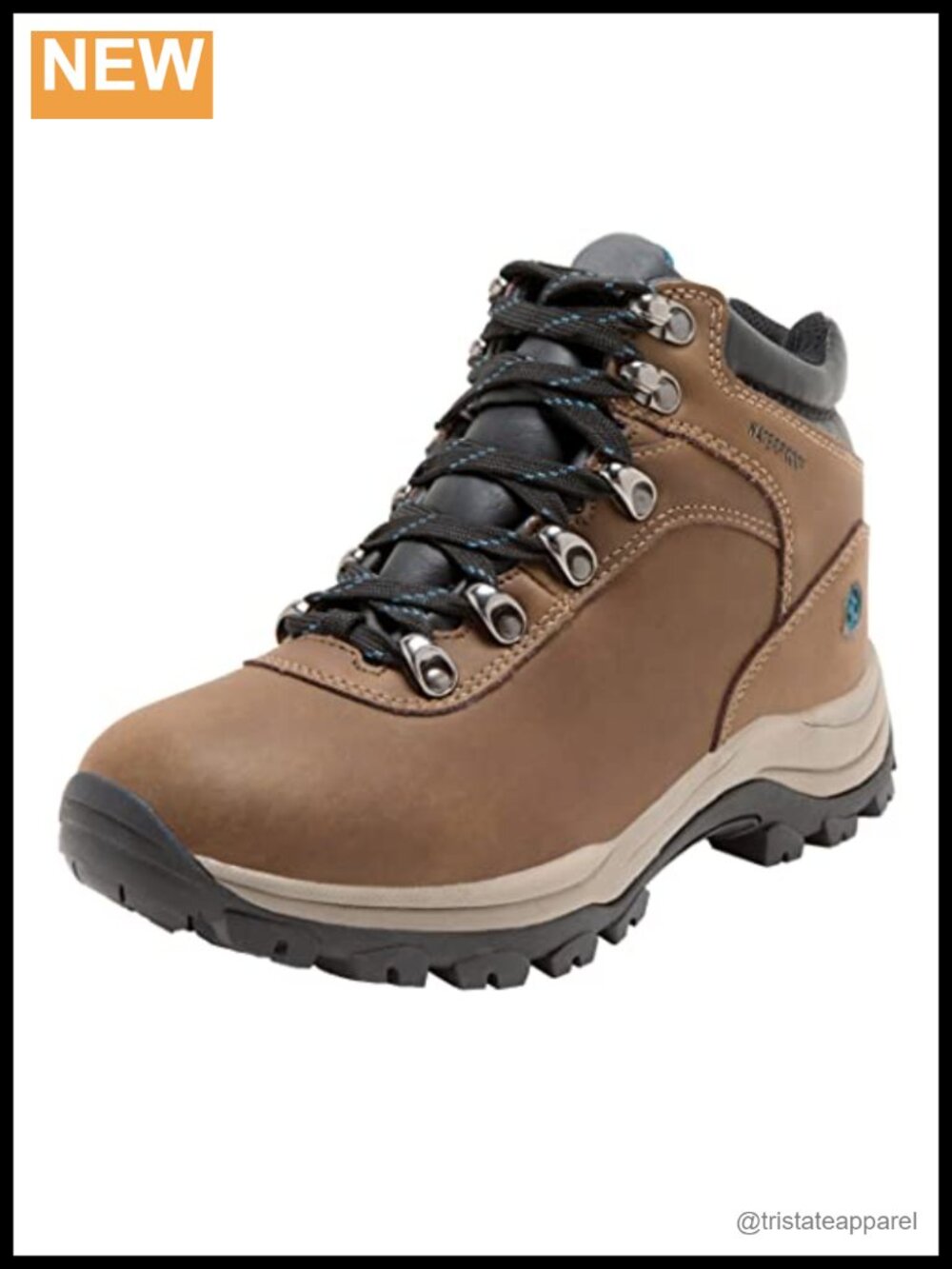 Waterproof Leather Hiking Boots Lace Up Ankle High Women's Outdoor Shoes